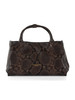 pitonato marrone | Borsa a mano in pelle AMAL Medium