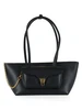 NERO | Borsa a spalla in pelle DOUBLE BEAT Medium