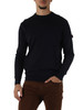 BLU SCURO | Maglia in lana e cotone EXMOOR RWS 08
