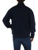 BLU SCURO | Felpa con zip classic fit in misto cotone piquet