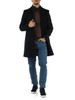 NERO | Cappotto slim fit in misto lana Manteco