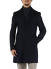 BLU SCURO | Cappotto slim fit in misto lana Manteco