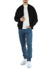 NERO | Felpa con zip modello bomber in misto cotone
