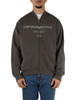 GRIGIO | Felpa con zip modello bomber in cotone garzato