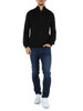 NERO | Maglia mezza zip in misto cotone e lana vergine