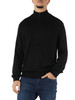 NERO | Maglia mezza zip in misto cotone e lana vergine