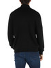 NERO | Maglia mezza zip in misto cotone e lana vergine