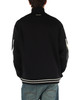 NERO | Felpa in misto cotone con zip e stampa logo