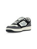 BIANCO/NERO | Sneakers in pelle ed ecopelle con logo impresso