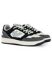 BIANCO/NERO | Sneakers in pelle ed ecopelle con logo impresso