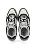 BIANCO/NERO | Sneakers in pelle ed ecopelle con logo impresso