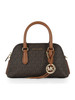 MARRONE | Borsa a mano stampa logo SHAYE Small