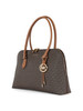 MARRONE | Borsa a spalla stampa logo SHAYE Large