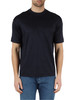 BLU SCURO | T-shirt cotone e lyocell con ricamo logo