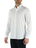 BIANCO | Camicia in cotone slim fit con ricamo logo