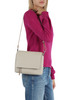 BEIGE | Borsa a tracolla in pelle martellata THREE