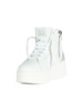 BIANCO | Sneakers alte in pelle con platform
