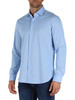 AZZURRO | Camicia slim fit in cotone piquet