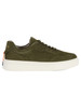 VERDE MILITARE | Sneakers in nabuk con scritta logo