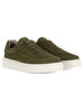 VERDE MILITARE | Sneakers in nabuk con scritta logo