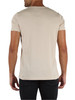 BEIGE | T-shirt in cotone slim fit con ricamo logo