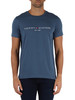 BLU CHIARO | T-shirt in cotone slim fit con ricamo logo