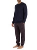 BLU SCURO | UNDERWEAR: Pigiama in cotone composto da t-shirt maniche lunghe e pantaloni