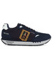 BLU SCURO | Sneakers in tessuto ed ecopelle con patch logo BLU SCURO | Sneakers in tessuto ed ecopelle con patch logo