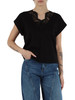 NERO | T-shirt in cotone con inserti in pizzo NERO | T-shirt in cotone con inserti in pizzo