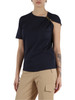 BLU SCURO | T-shirt in cotone con dettaglio logo rimovibile BLU SCURO | T-shirt in cotone con dettaglio logo rimovibile