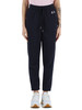 BLU SCURO | Pantalone sportivo in cotone garzato con ricamo logo BLU SCURO | Pantalone sportivo in cotone garzato con ricamo logo