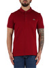 BORDEAUX | Polo Slim Fit in cotone piquet con patch logo BORDEAUX | Polo Slim Fit in cotone piquet con patch logo