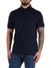 BLU SCURO | Polo Regular Fit in cotone piquet con patch logo
