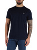 BLU SCURO | T-shirt Regular Fit in cotone Pima con patch logo BLU SCURO | T-shirt Regular Fit in cotone Pima con patch logo
