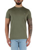 VERDE MILITARE | T-shirt Regular Fit in cotone Pima con patch logo