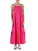 FUCSIA | Abito lungo svasato in cotone