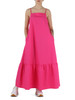 FUCSIA | Abito lungo svasato in cotone