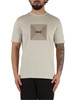 BEIGE | T-shirt in cotone con stampa logo a rilievo