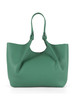 VERDE | Borsa a spalla in pelle martellata DUA Large