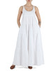 BIANCO | Maxi abito a balze in cotone stretch