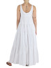 BIANCO | Maxi abito a balze in cotone stretch