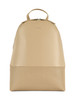 BEIGE | Zaino in ecopelle con scritta logo frontale