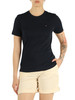 BLU SCURO | T-shirt slim fit in cotone con ricamo logo frontale BLU SCURO | T-shirt slim fit in cotone con ricamo logo frontale