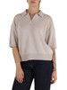 BEIGE | Polo in lana vergine, seta e cashmere