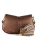 BRONZO | Borsa a spalla in pelle martellata HELENA ROUND