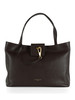 MARRONE | Borsa shopping in pelle martellata MARISOL Large