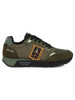 VERDE | Sneakers in ecopelle e tessuto con patch logo