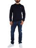 BLU SCURO | Maglia girocollo in cotone regular fit