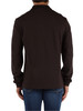 MARRONE | Polo manica lunga Classic fit in cotone piquet