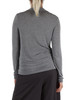 GRIGIO | T-shirt manica lunga in misto viscosa e cashmere
